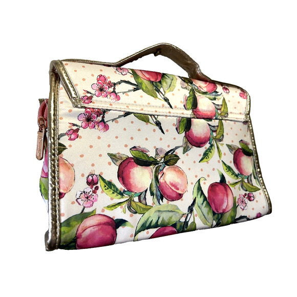 Women’s Primrose Hill Pink Peaches and Blossoms Expanding Zipper Make Up bag - Picture 7 of 7